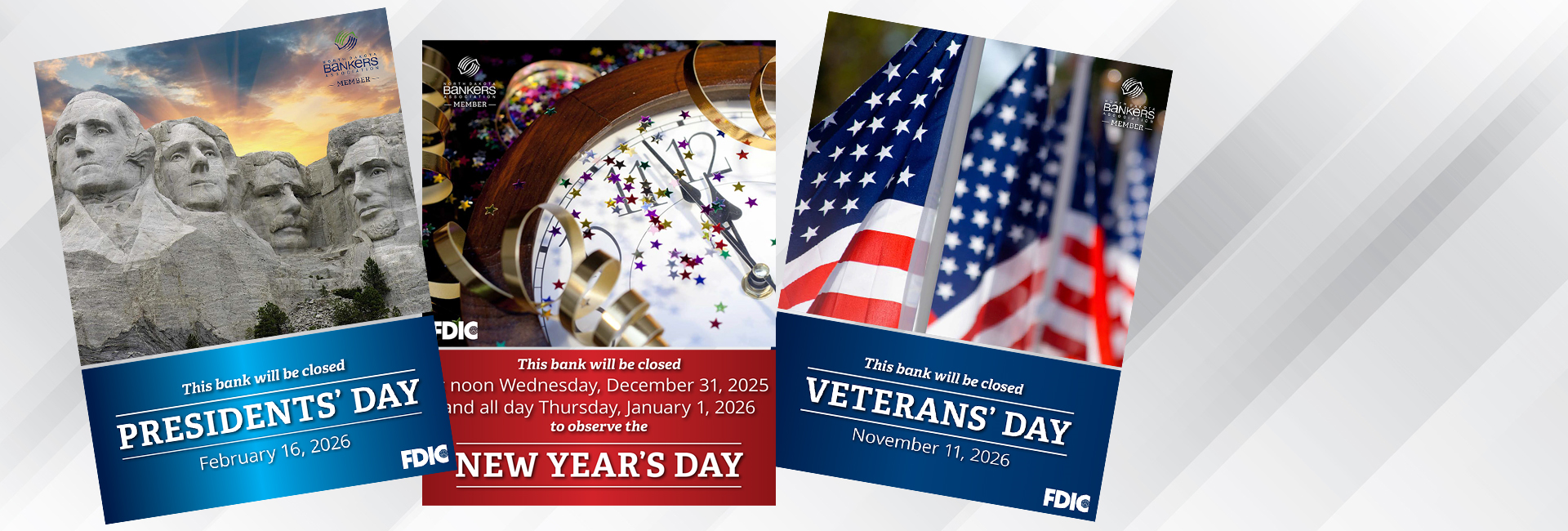 2026 Bank Holiday Signs